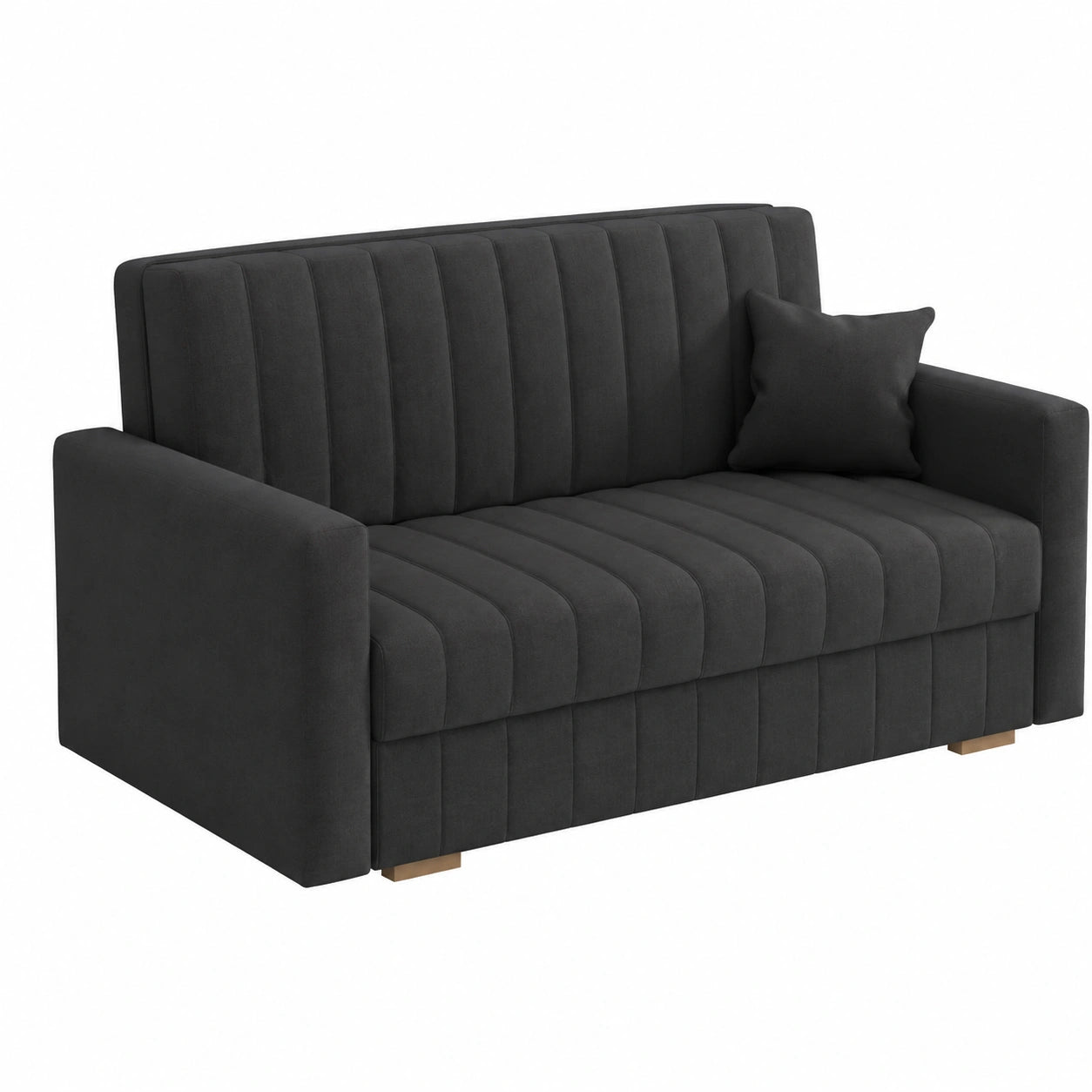 Kompaktes Schlafsofa Zanzibar mit Bettkasten, Grau, 3-Sitzer