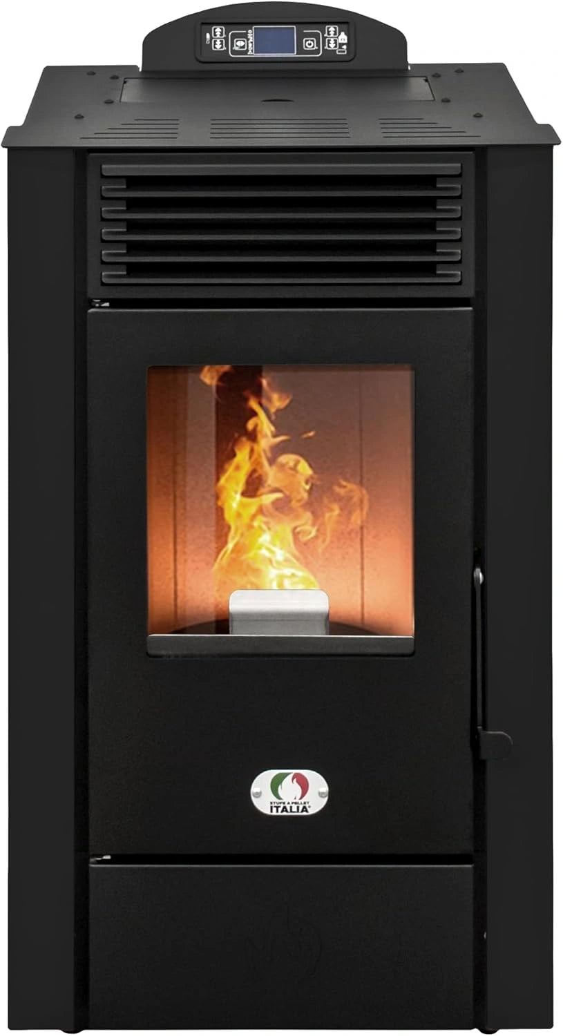 STUFE, Riscaldatore elettrico, 10 KW, con Wi-Fi, Nero