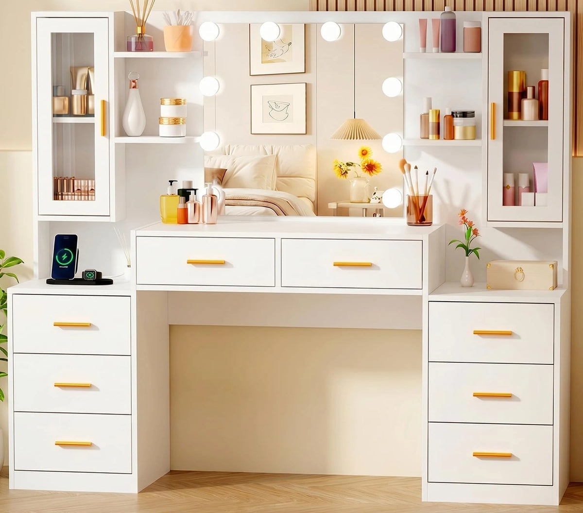 BEWISHOME, Specchio, a LED, regolabile