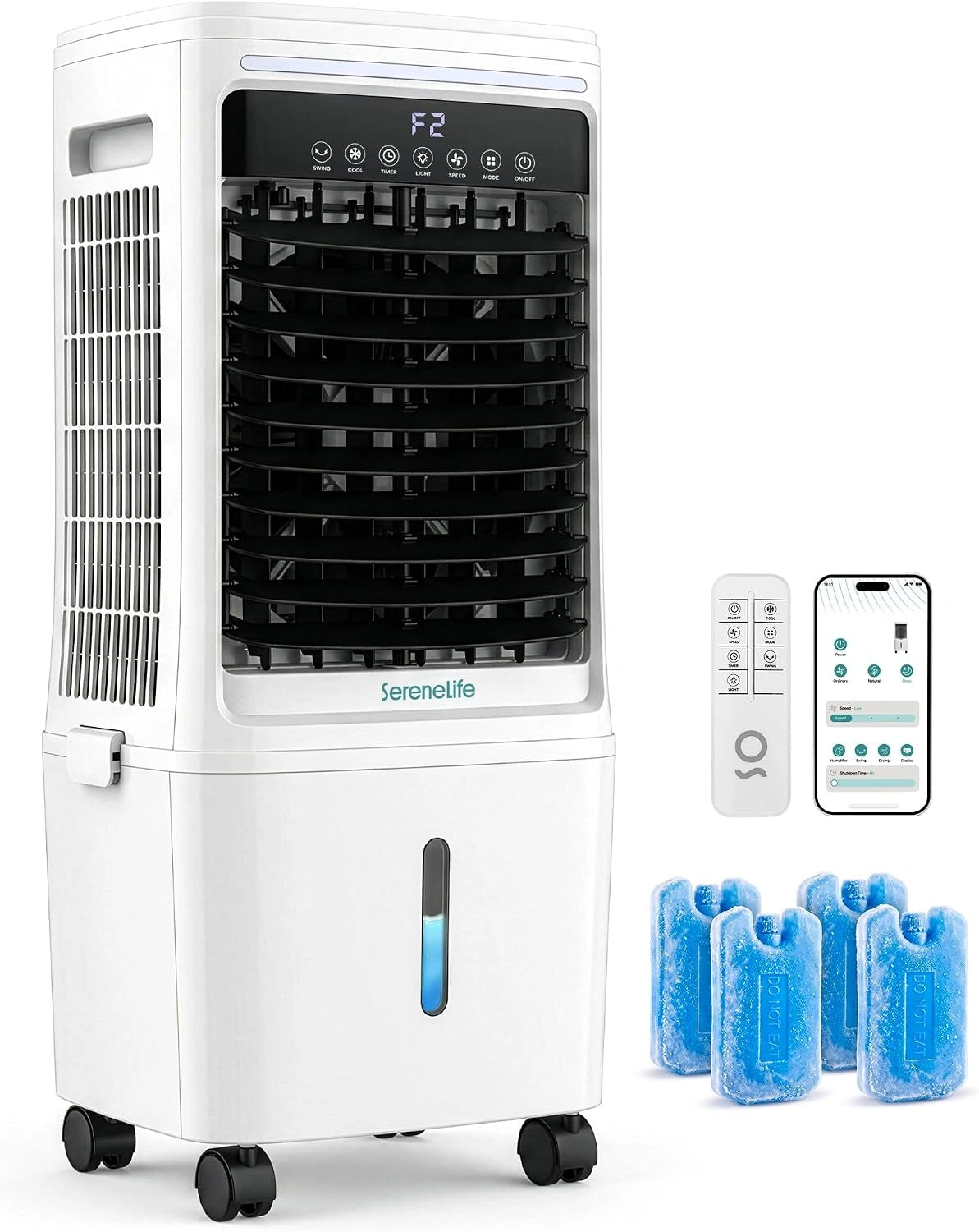 SereneLife, Ventilatore, 25 Litri, a LED, portatile