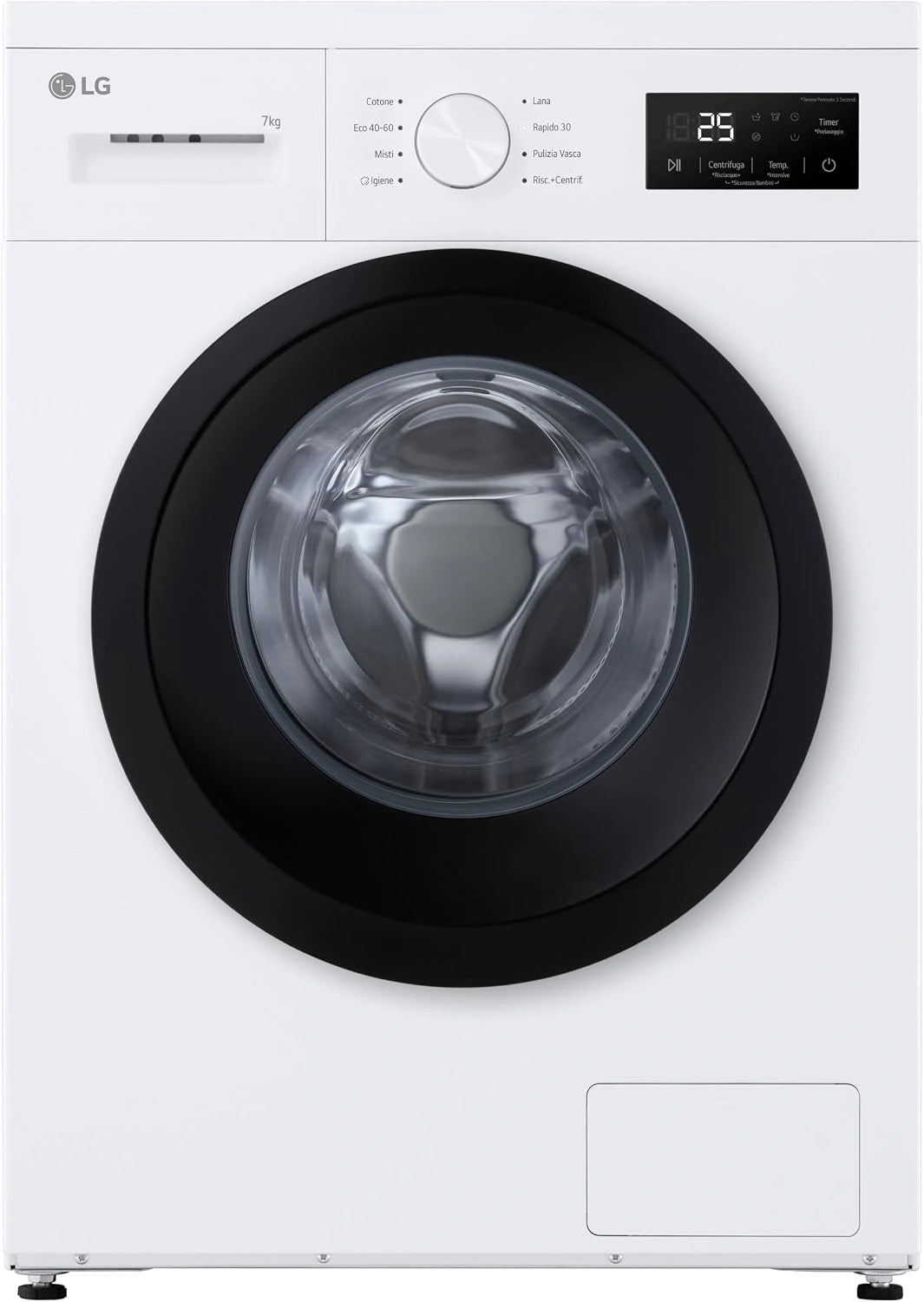 LG F4NA10S7NWK, Lavatrice, 7 kg, Bianco