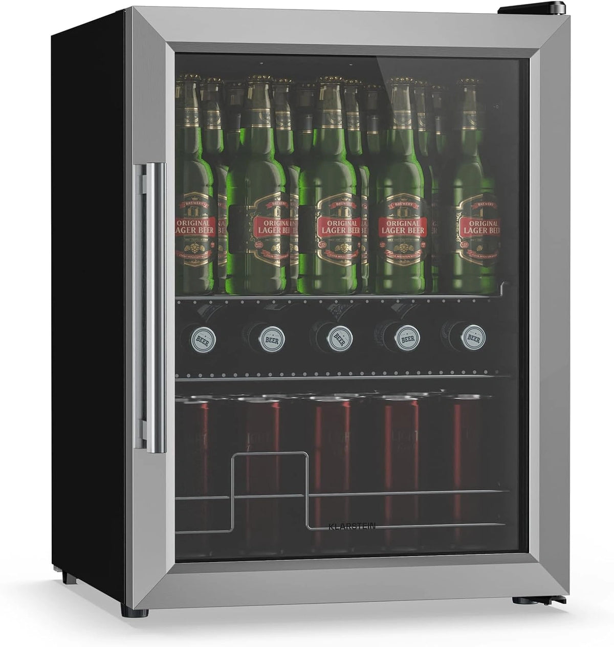 KLARSTEIN, Cantinetta refrigerata, 60 L, a LED, silenzioso, Argento
