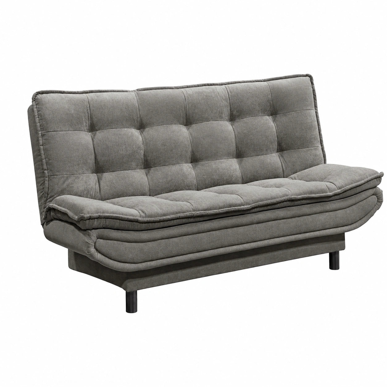 Modernes Schlafsofa mit Microvelour, Liegefläche 188x118 cm, Farbe Stone
