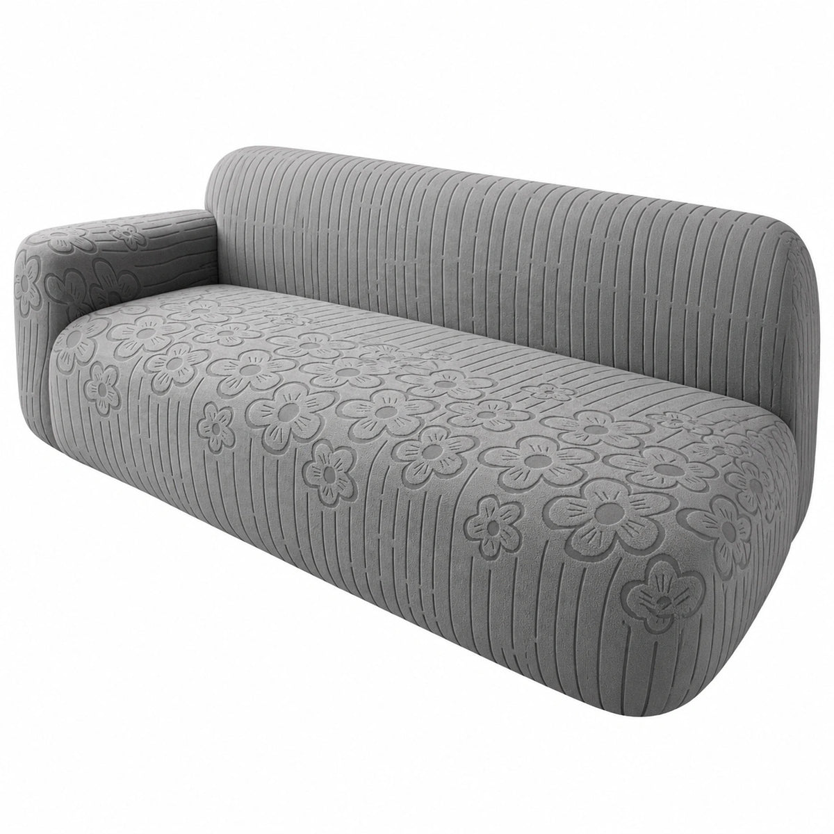 Kratzfester Sofabezug für Dreisitzer, maschinenwaschbar, passend für Sofas 235-300 cm, Dunkelgrau
