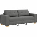 Modernes 3-Sitzer-Sofa aus Stoff in Dunkelgrau, 220x78x80 cm