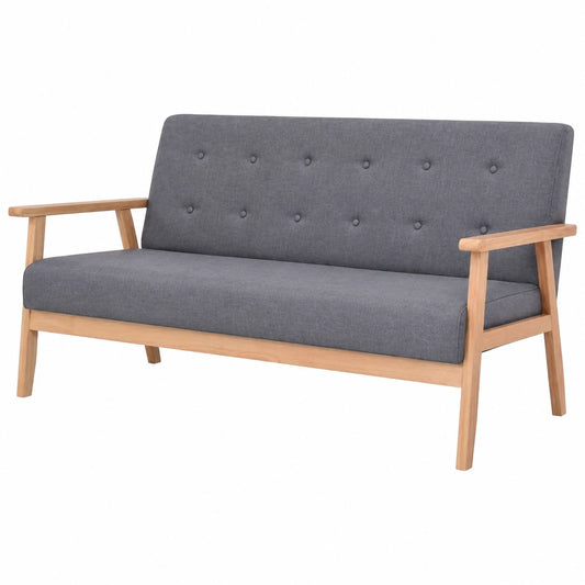 Modernes Dreisitzer-Sofa aus Stoff, dunkelgrau