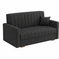 Kompaktes Schlafsofa Zanzibar mit Bettkasten, Grau, 3-Sitzer