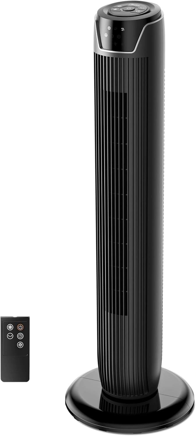 Midea FZ10-17JR, Ventilatore, 45W, con telecomando, con timer, con display digitale, Nero