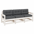 Garten-Lounge-Set aus Kiefernholz, 3-teilig, für Terrasse und Balkon, modulare Gestaltung, stabil und bequem, bis 110 kg pro Sitz