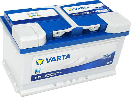 Varta F17, Batteria ricaricabile, 12V, 80 Ah, Blu