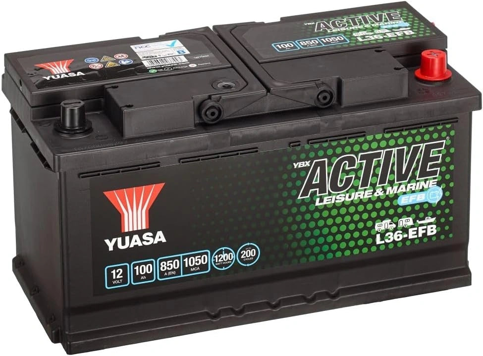 YUASA, Batteria ricaricabile, 353mm, 175mm, 190mm