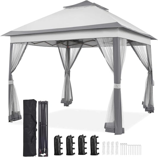 Yaheetech, Prodotto per casa e tempo libero, 300 cm, pieghevole, Grigio/Beige