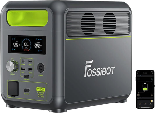 FOSSiBOT F1200, Stazione di alimentazione portatile, 1024 Wh, 1200 W, portatile