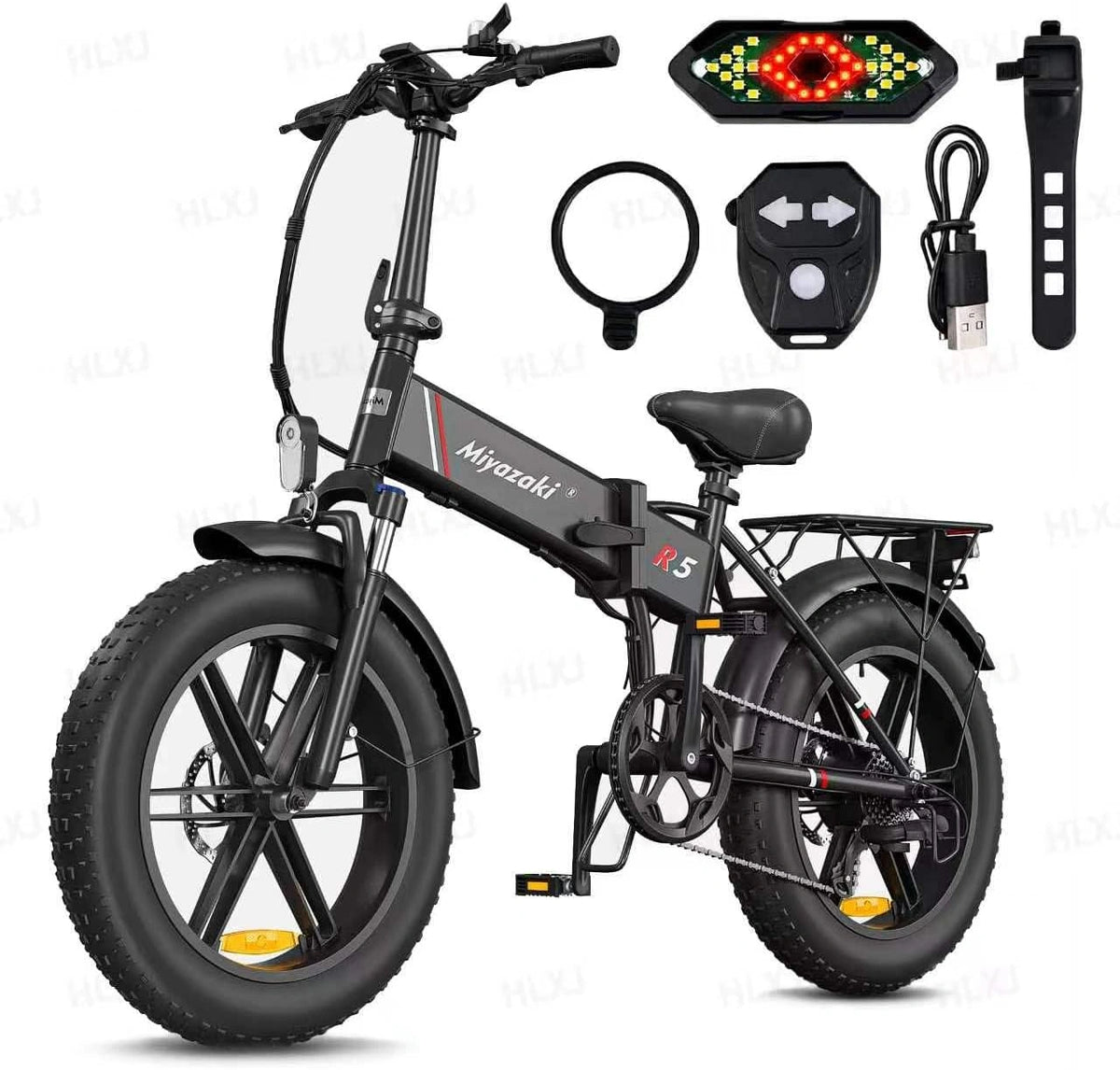 Miyazaki, Bicicletta elettrica, 48V, 14Ah, pieghevole