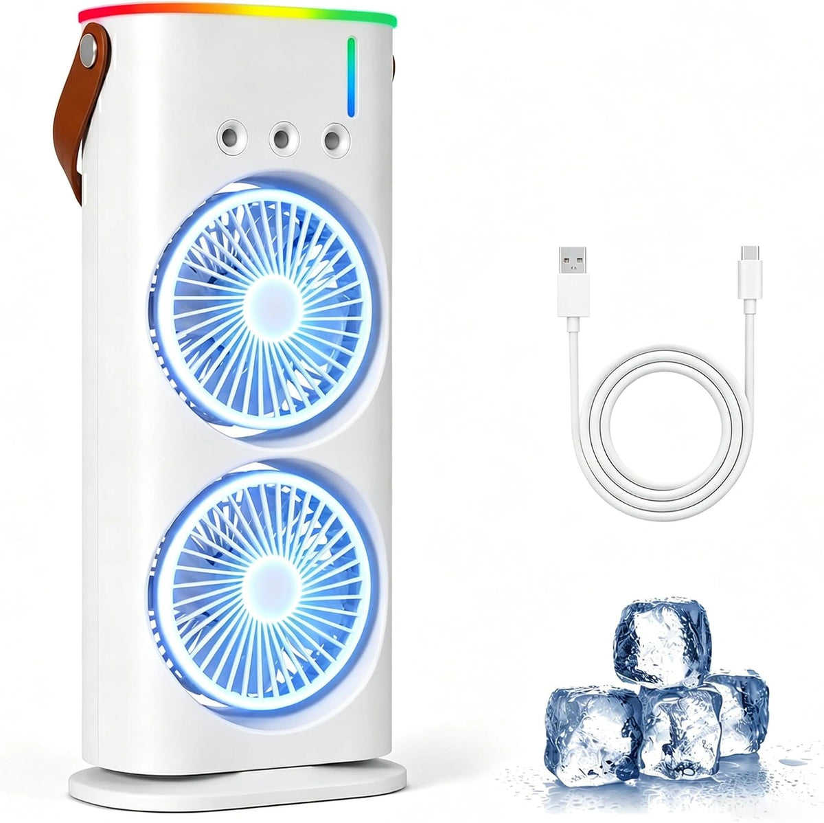 Climatizzatore portatile, a LED, portatile, multifunzione