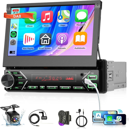 Hodozzy DAB 1, Telecamera di sicurezza, 7 Pollici, con Bluetooth, con display digitale, senza fili