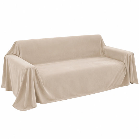 Wasserfeste Sofahusse für Haustiere, Kratzschutz für Katzen und Hunde, Rutschfester Sofabezug 300x230cm, Khaki