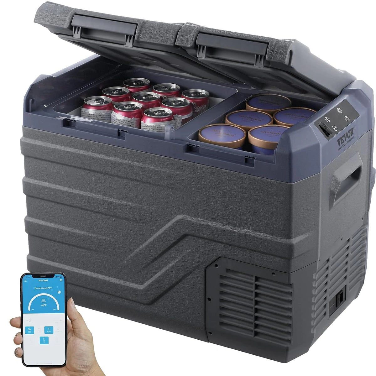 VEVOR, Frigorifero, 24 V, 240 V, 32 L, portatile, regolabile