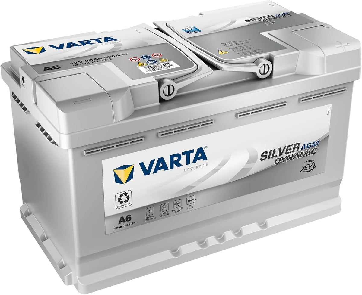 ARTA, Batteria ricaricabile, 12V, 80Ah, Argento