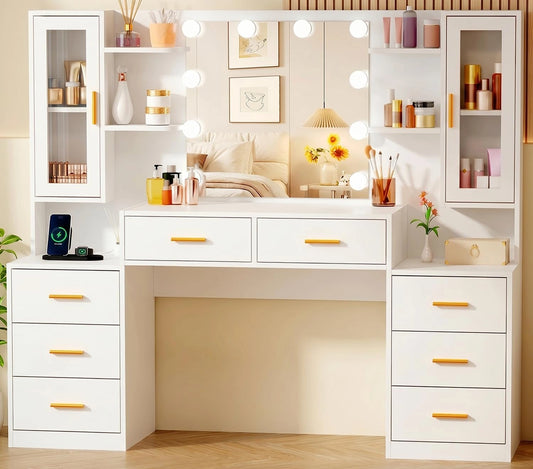 BEWISHOME, Specchio, a LED, regolabile