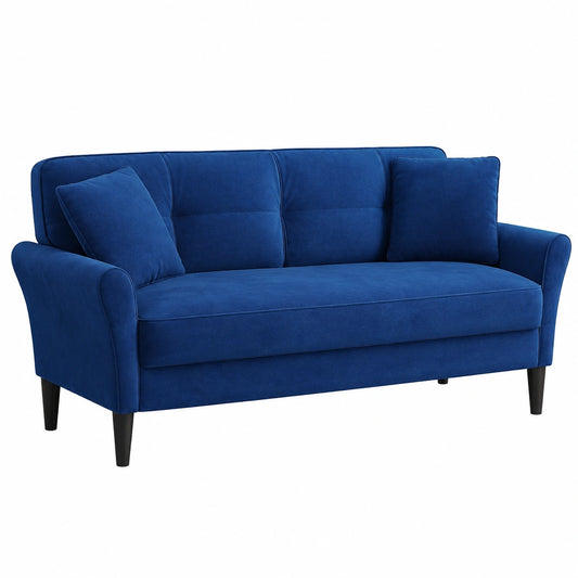 Bequemes 3-Sitzer Sofa in Königsblau, Schnelle Montage, Ideal für Räume und Büros