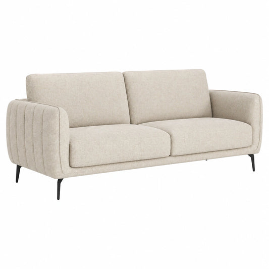Selena 3-Sitzer Sofa mit Taschenfederkern, Skandinavisches Design, Grau, 197 cm, Hoher Komfort
