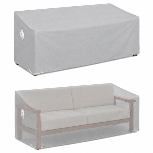 Wasserdichte Schutzhülle für Gartensofa, UV-beständig, passend für 2-3 Sitzer, 152x89x89CM, Grau
