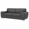 DOMO Collection 2-Sitzer Sofa Ricardo, Kunstleder, Schwarz, 200x89x81 cm
