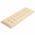 Bequemes Garten-Sitzkissen 8 cm Beige mit Bändern für Dreisitzer, 48x150 cm, Outdoor-Terrassenmöbel