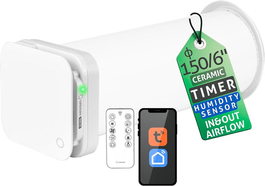 Turbionaire, Prodotto per casa e tempo libero, 160 mm, con Wi-Fi, con telecomando, con timer