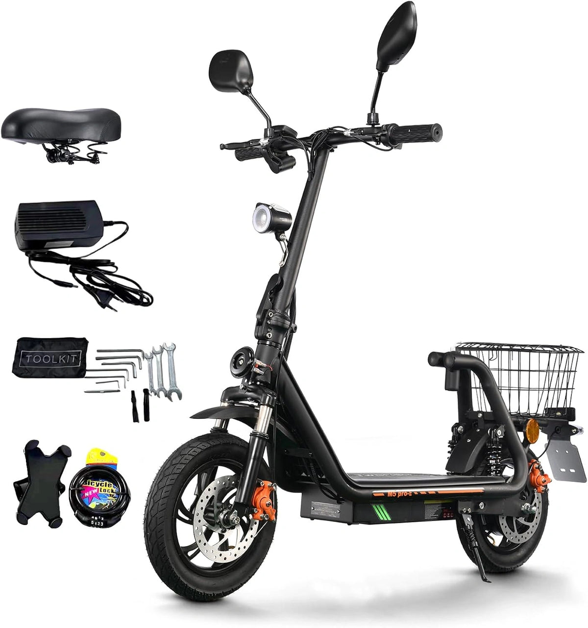 TWOFISH, Monopattino elettrico, 500 W, 48 V, 13 Ah