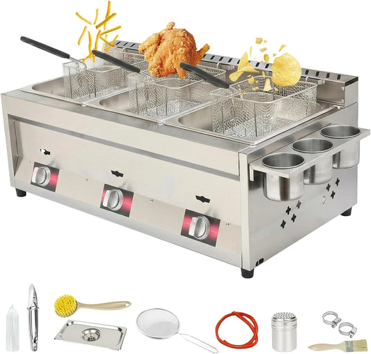Friggitrice, Friggitrice elettrica, 10 l, regolabile, Argento