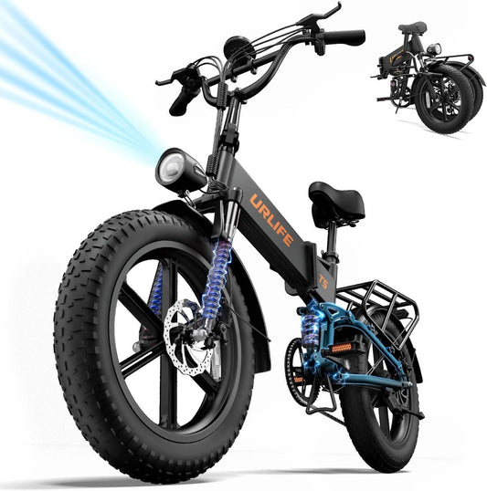 URLIFE, Bicicletta elettrica, 48V, 13Ah, pieghevole