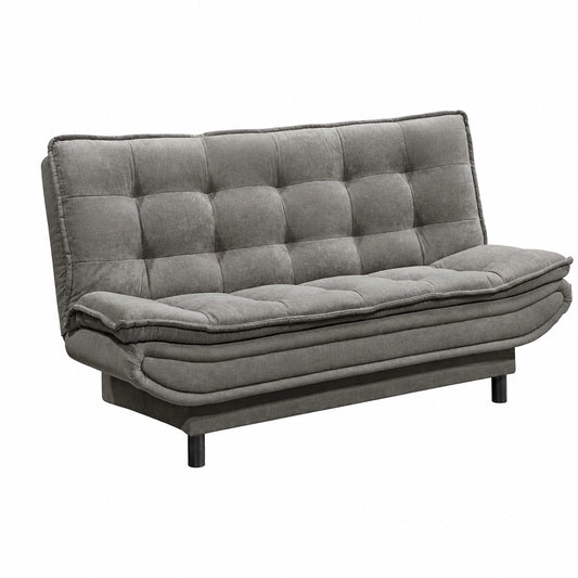 Modernes Schlafsofa mit Microvelour, Liegefläche 188x118 cm, Farbe Stone