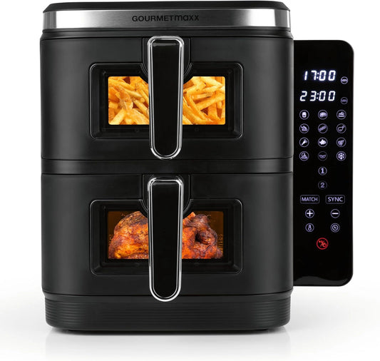 GOURMETmaxx, Friggitrice ad aria, 10 l, con display digitale, pieghevole