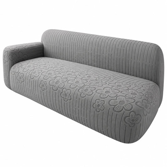 Kratzfester Sofabezug für Dreisitzer, maschinenwaschbar, passend für Sofas 235-300 cm, Dunkelgrau