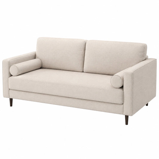 Beiges 3-Sitzer Sofa Keith 180 cm - Komfortables Wohnzimmer-Design mit stabiler Struktur und atmungsaktiven Kissen