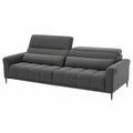 Großes XXL-Sofa Wolve in Grau mit elektrischer Sitztiefenverstellung und Nosagunterfederung