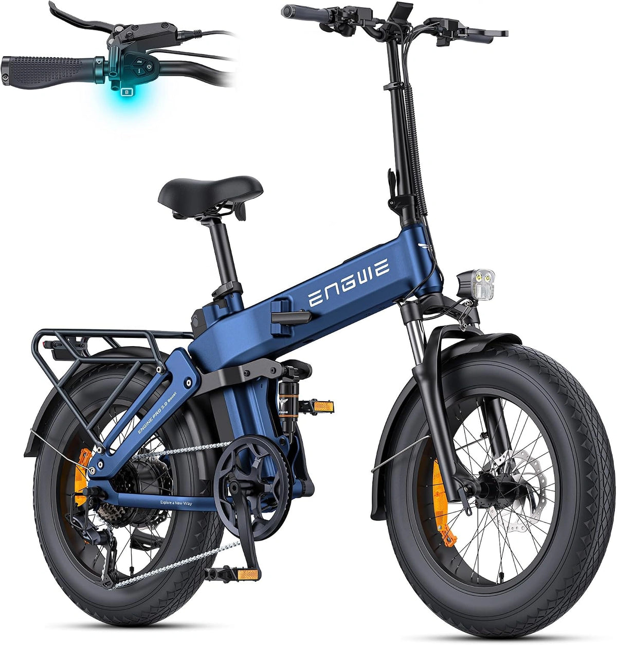 ENGWE, Bicicletta elettrica, 48V, 15Ah, 130 km, pieghevole