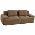 Bladez 2-Sitzer Modulares Sofa, Modernes Design, Komfortabler Tiefsitz, Keine Montage erforderlich, 32D Hochelastischer Schaum, Braun